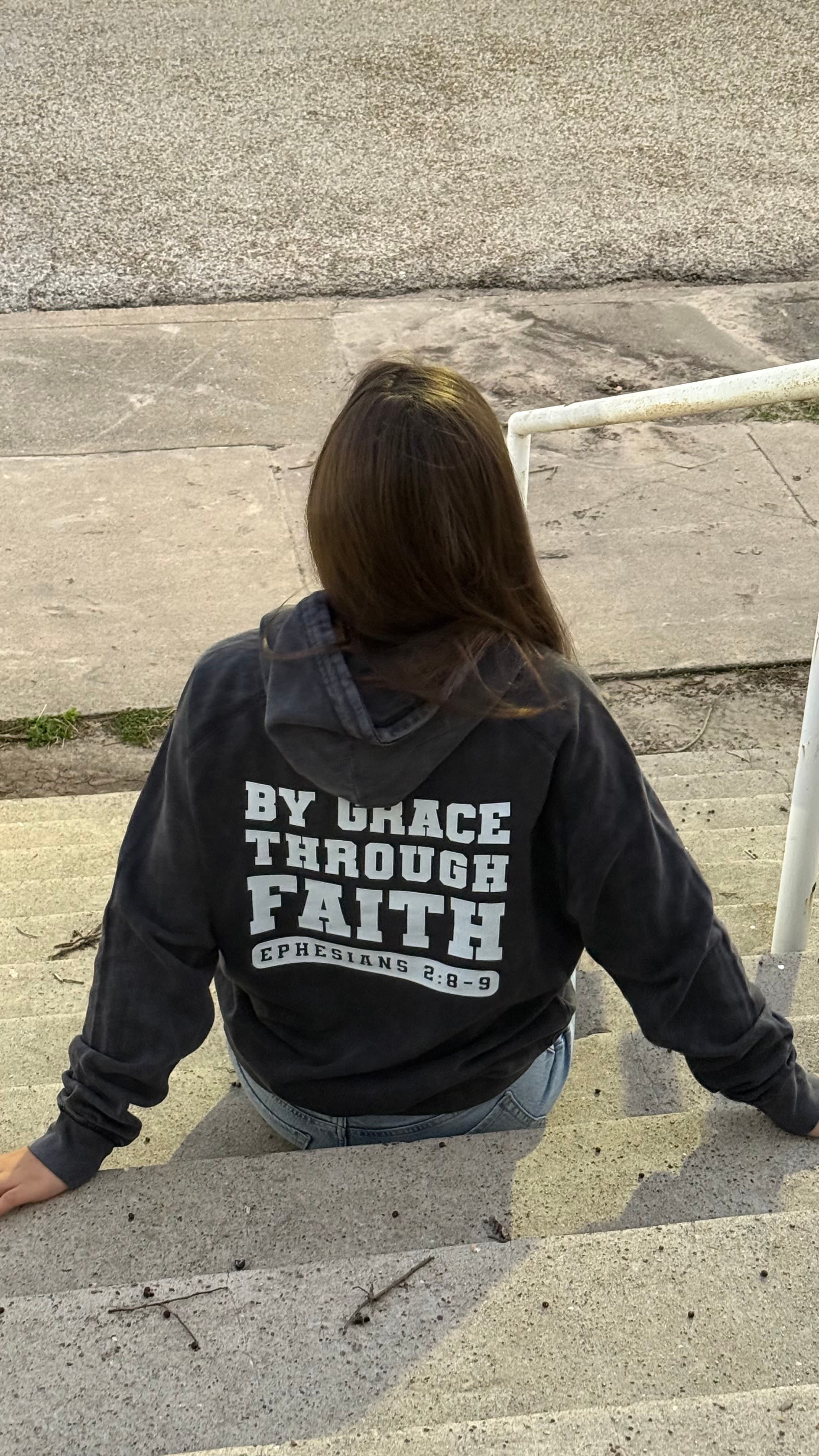 Vintage Faith Alone Hoodie